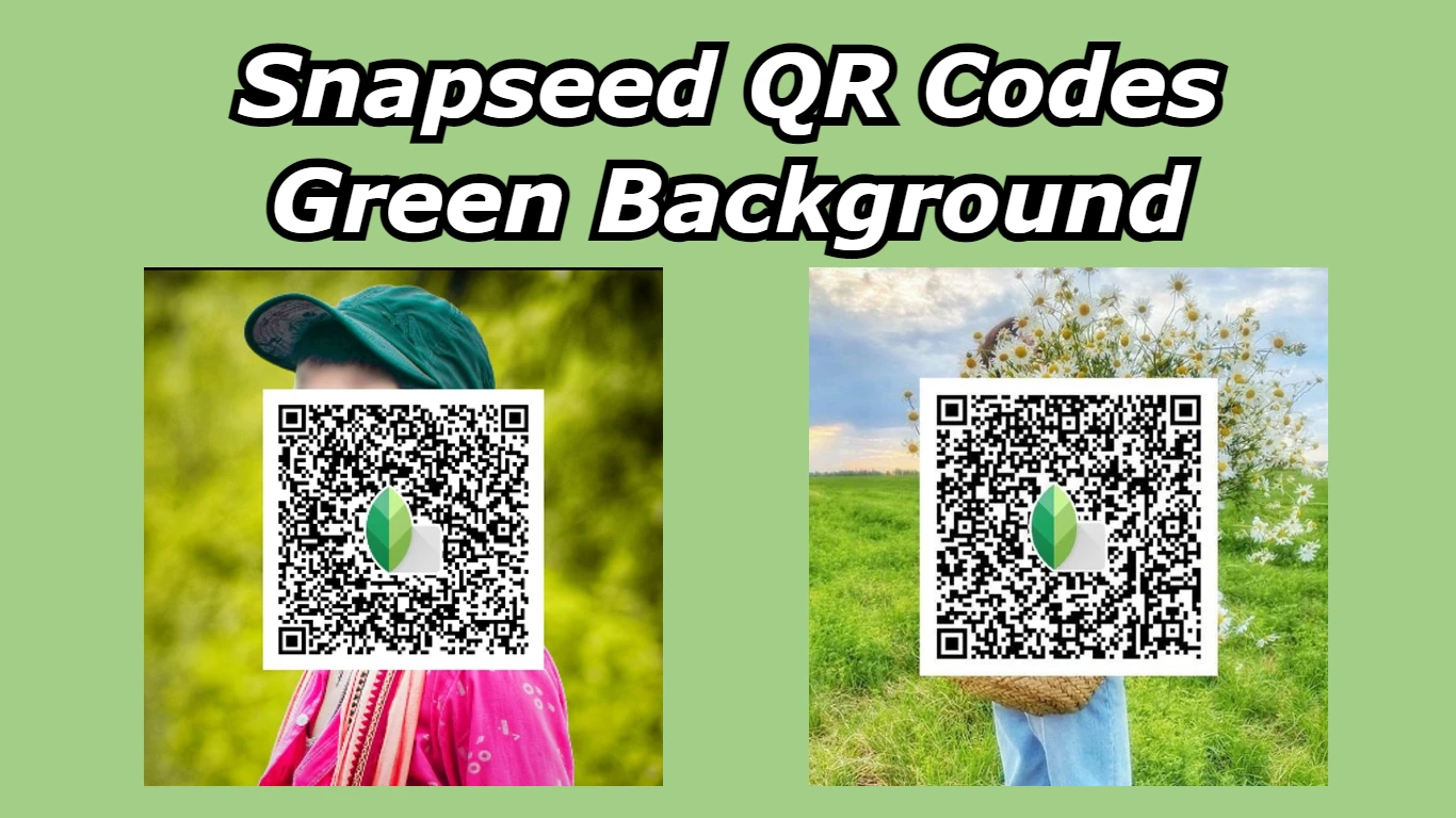  snapseed qr codes green background 