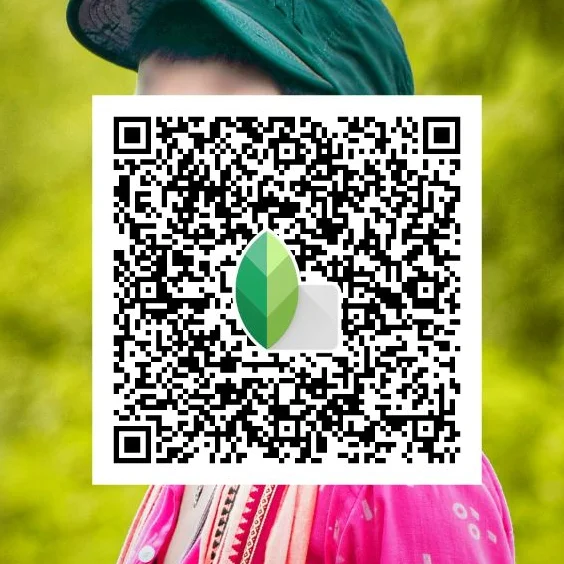 snapseed qr code green background